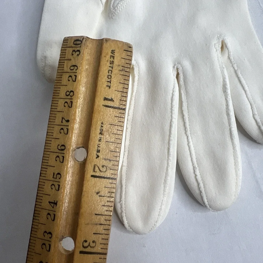 Vintage Mid Century Aris Ladies Elbow Length Opera Formal Gloves Off White Cream